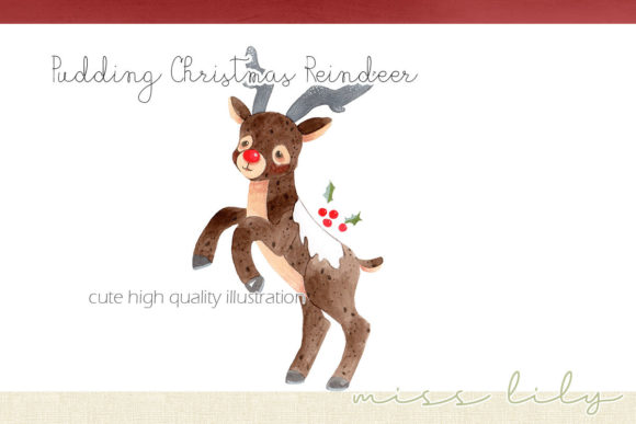 Download Christmas Pudding Reindeer - Christmas pudding Collection