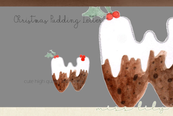 Download Christmas Pudding Letter W - Premium Resources